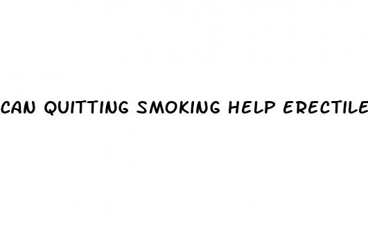 can quitting smoking help erectile dysfunction