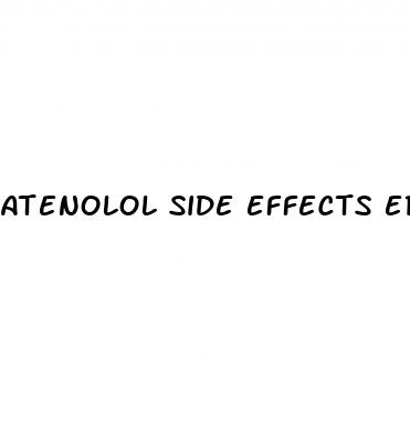 atenolol side effects erectile dysfunction