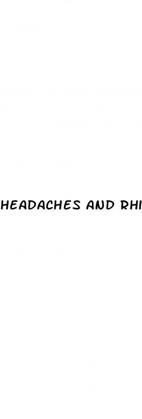 headaches and rhino pills