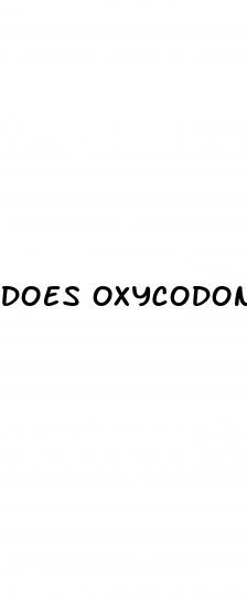 does oxycodone cause erectile dysfunction