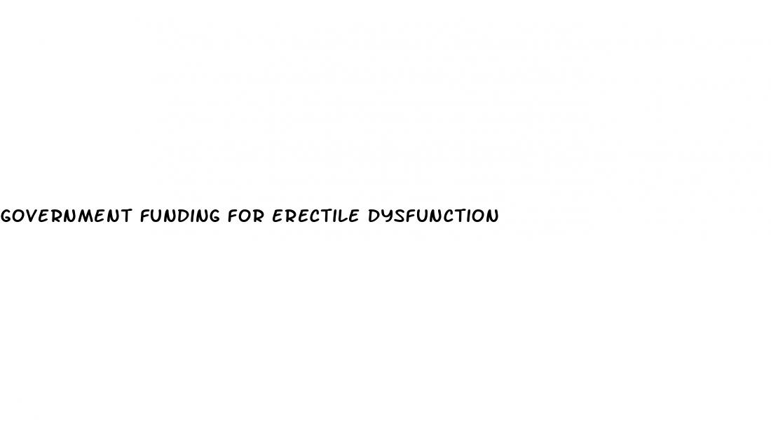 government funding for erectile dysfunction