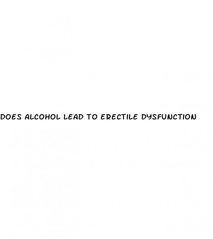 does alcohol lead to erectile dysfunction