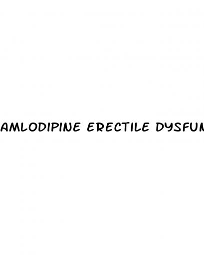 amlodipine erectile dysfunction