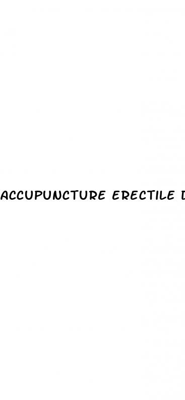 accupuncture erectile dysfunction