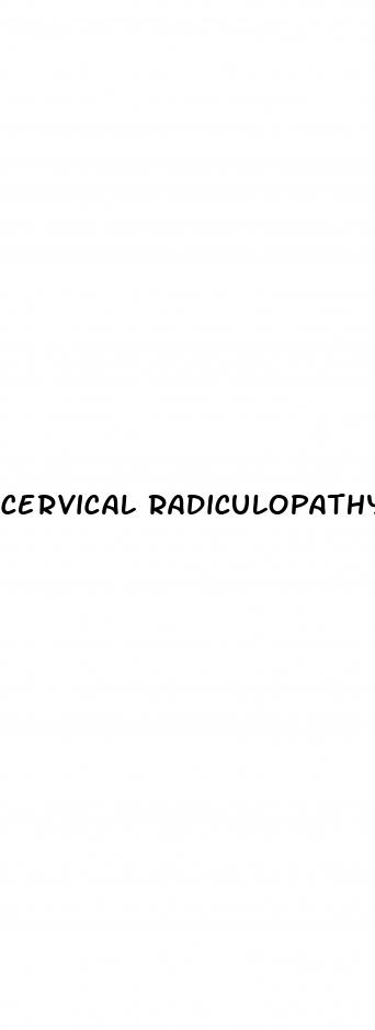 cervical radiculopathy and erectile dysfunction