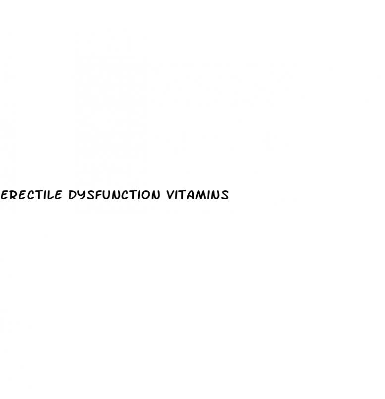 erectile dysfunction vitamins