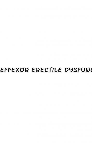 effexor erectile dysfunction