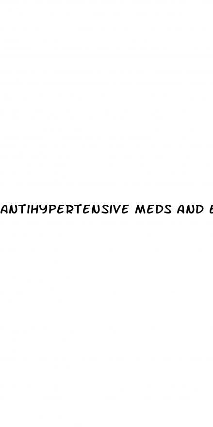 antihypertensive meds and erectile dysfunction