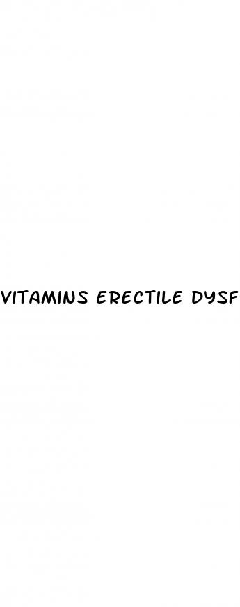 vitamins erectile dysfunction treatment