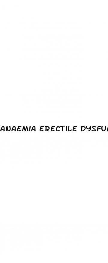 anaemia erectile dysfunction