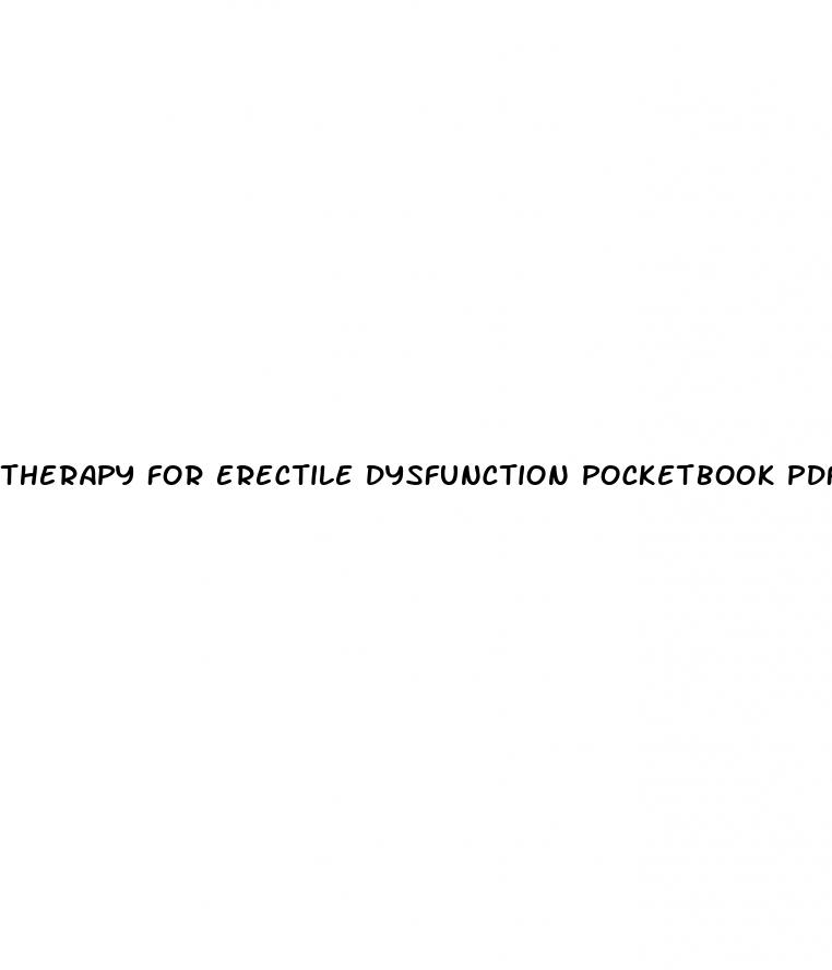 therapy for erectile dysfunction pocketbook pdf