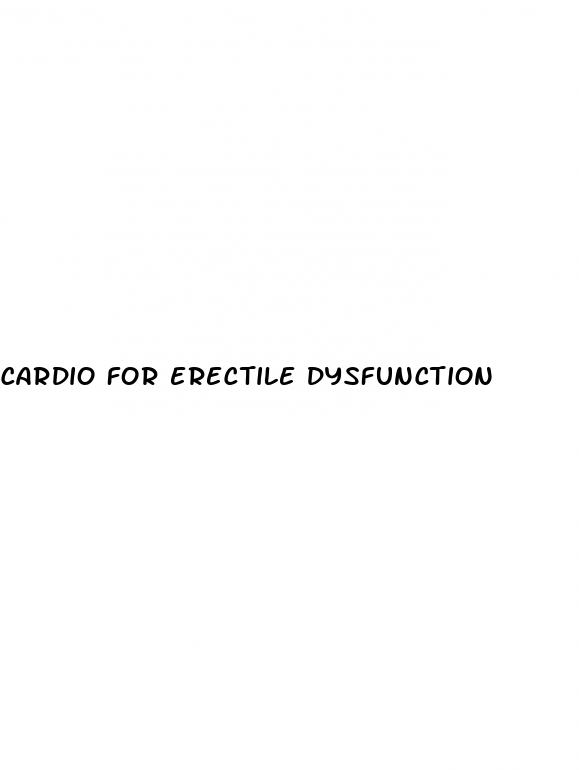 cardio for erectile dysfunction