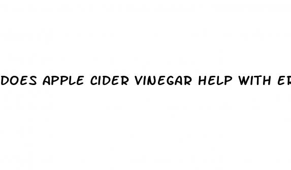 does apple cider vinegar help with erectile dysfunction