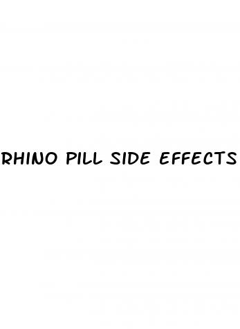 rhino pill side effects