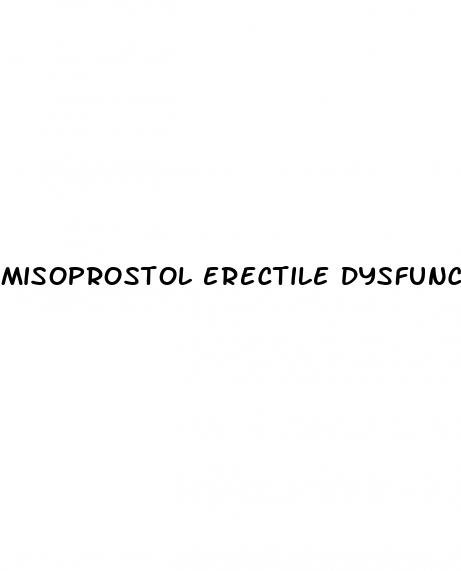 misoprostol erectile dysfunction