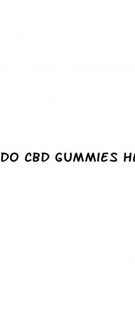 do cbd gummies help blood sugar