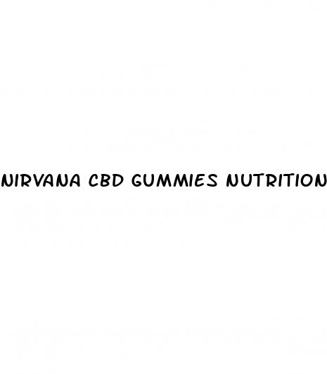 nirvana cbd gummies nutrition facts