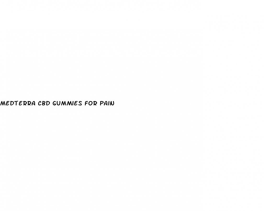 medterra cbd gummies for pain