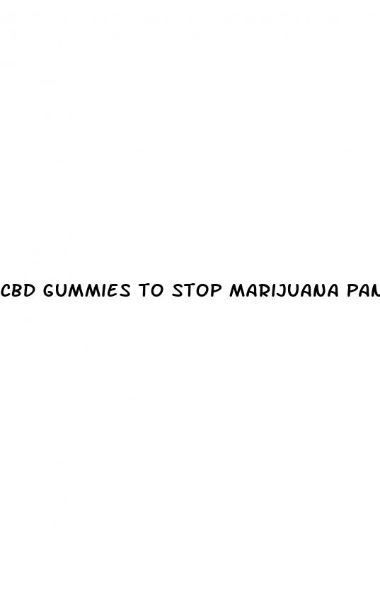 cbd gummies to stop marijuana panic