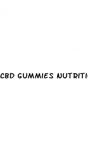 cbd gummies nutrition facts