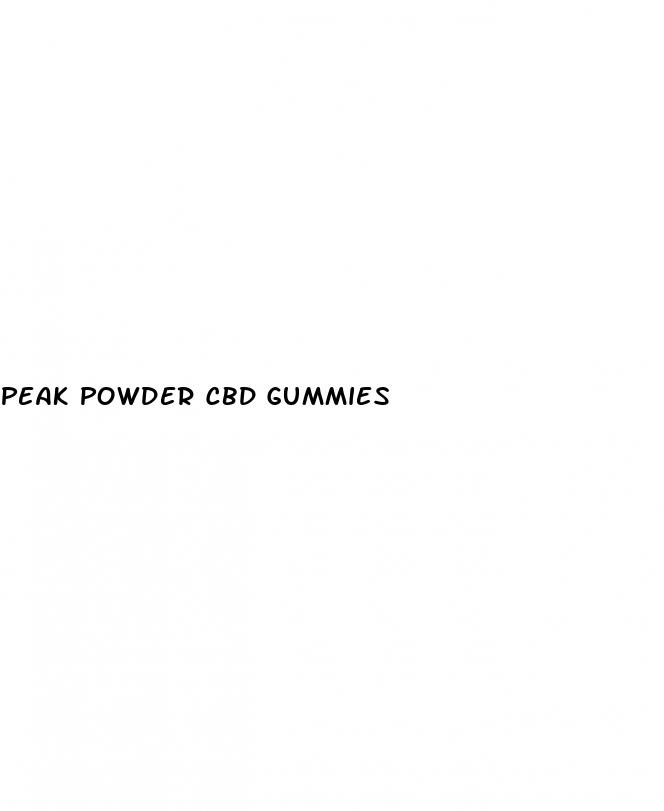 peak powder cbd gummies