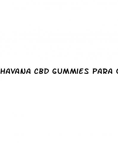 havana cbd gummies para que sirve