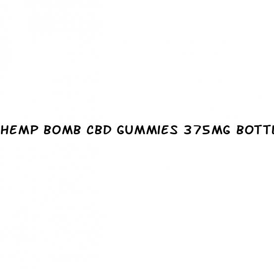 hemp bomb cbd gummies 375mg bottle 25ct bottle