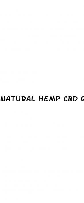 natural hemp cbd gummies