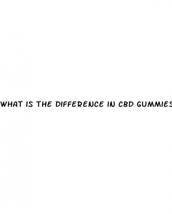 what is the difference in cbd gummies