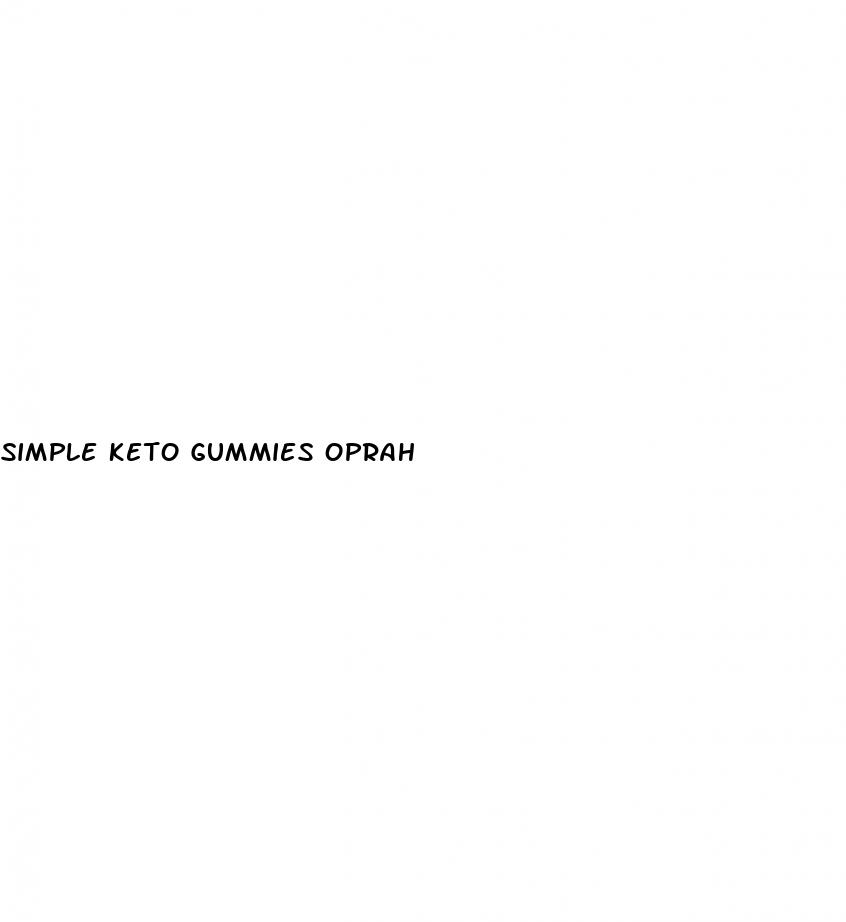 simple keto gummies oprah