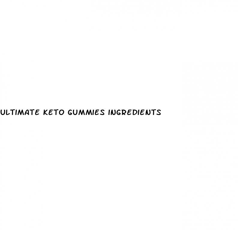 ultimate keto gummies ingredients