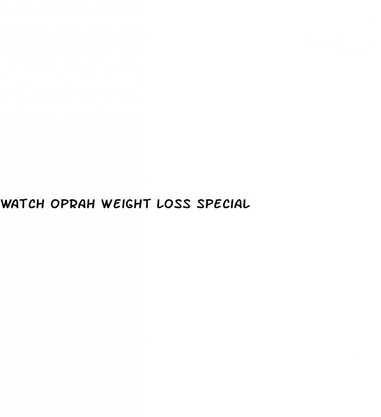 watch oprah weight loss special