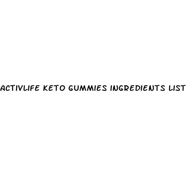 activlife keto gummies ingredients list