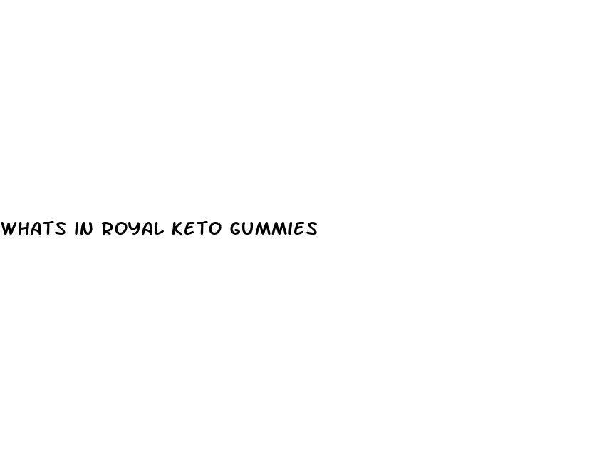 whats in royal keto gummies