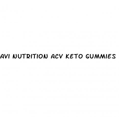 avi nutrition acv keto gummies