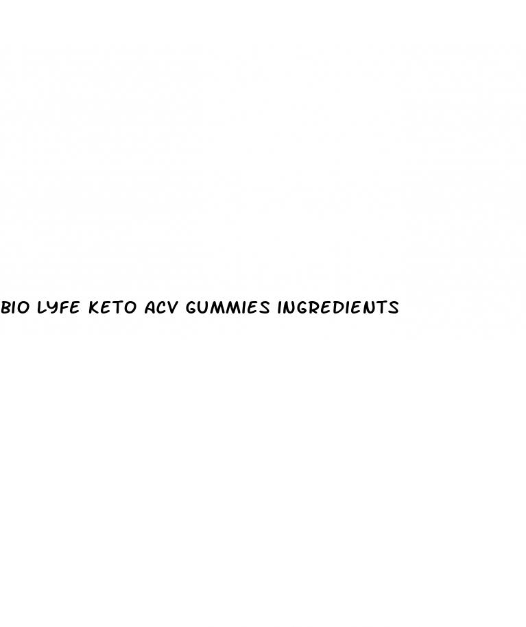 bio lyfe keto acv gummies ingredients