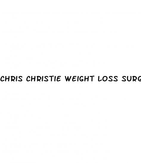 chris christie weight loss surgery