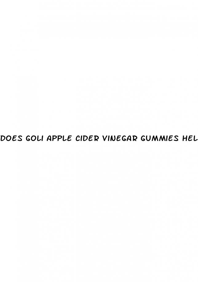 does goli apple cider vinegar gummies help with weight loss