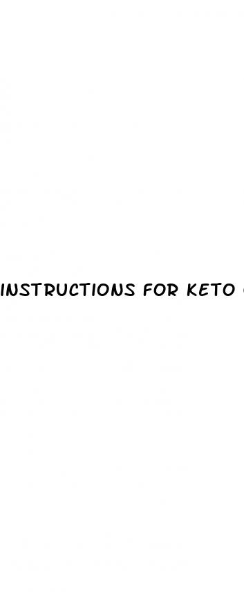 instructions for keto gummies