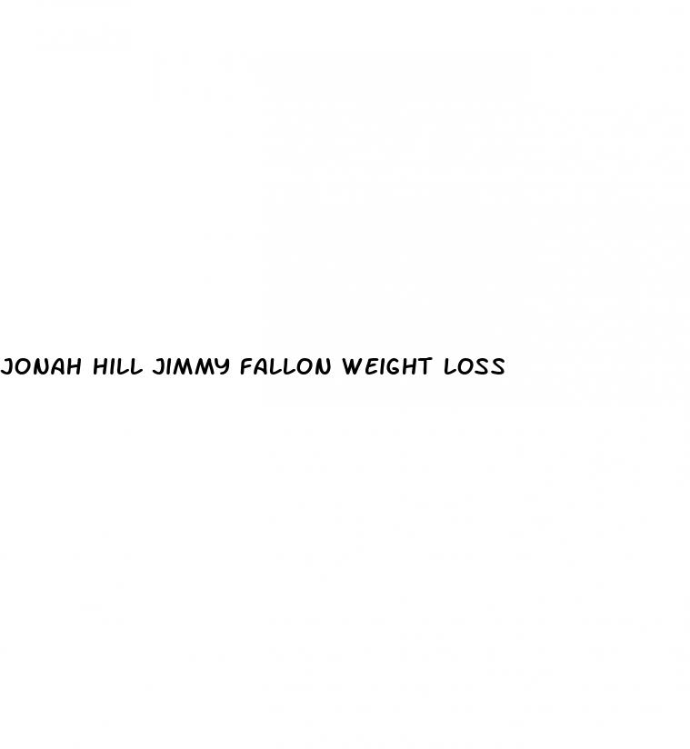 jonah hill jimmy fallon weight loss