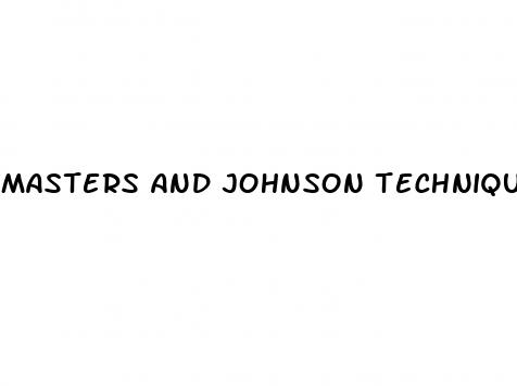 masters and johnson technique for erectile dysfunction