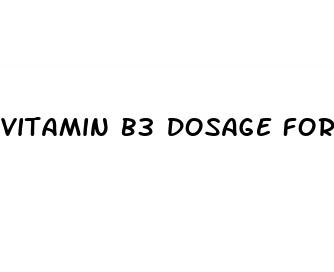 vitamin b3 dosage for erectile dysfunction