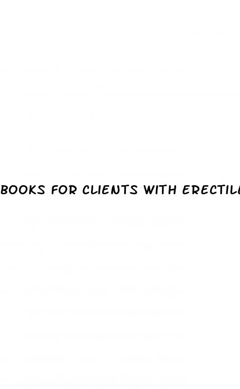 books for clients with erectile dysfunction