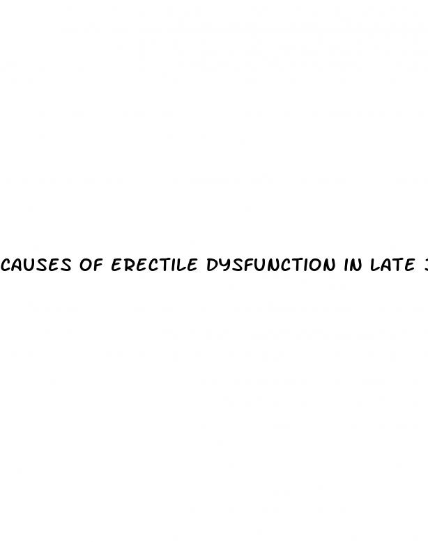 causes of erectile dysfunction in late 30s