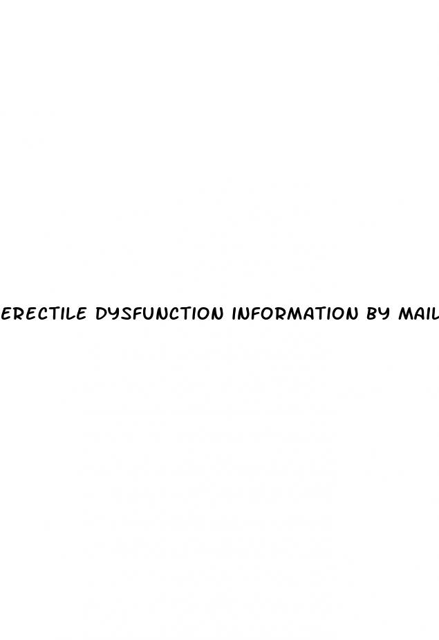 erectile dysfunction information by mail