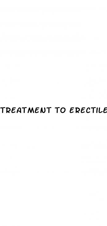 treatment to erectile dysfunction