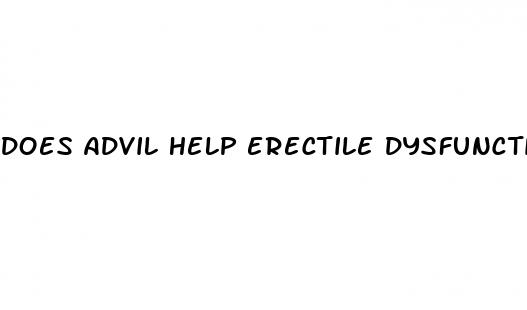 does advil help erectile dysfunction