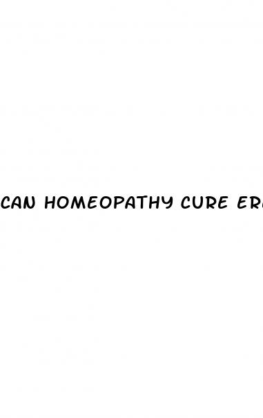 can homeopathy cure erectile dysfunction