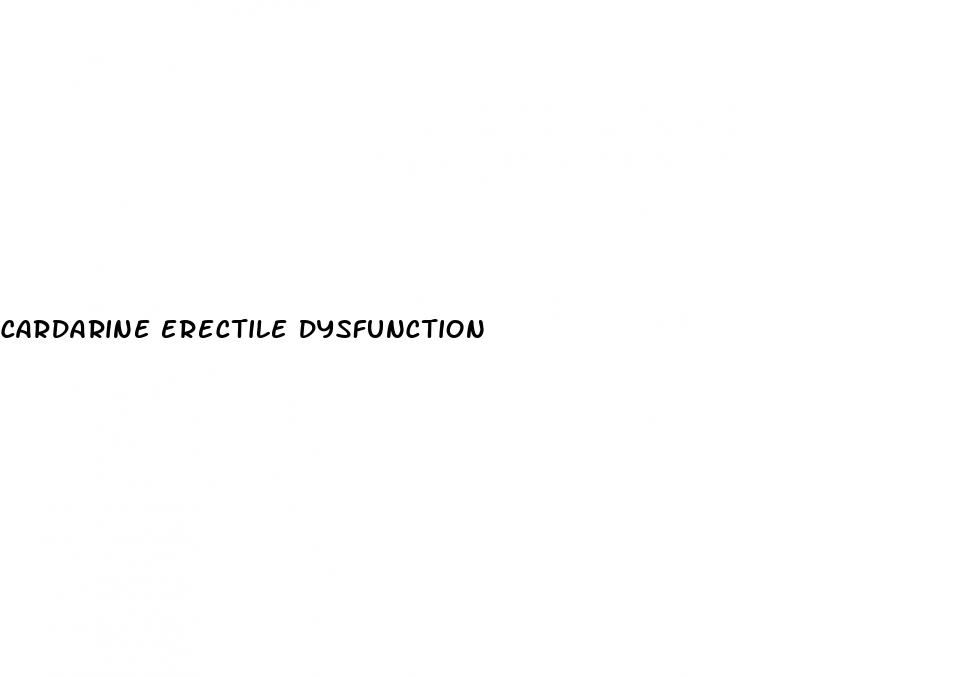 cardarine erectile dysfunction