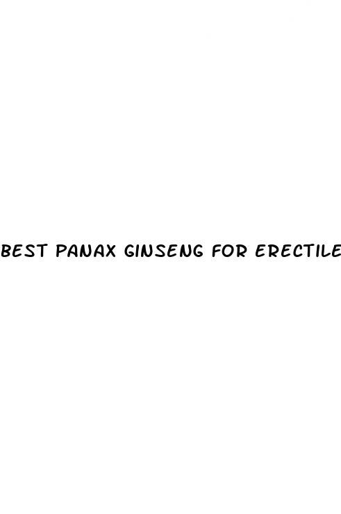 best panax ginseng for erectile dysfunction